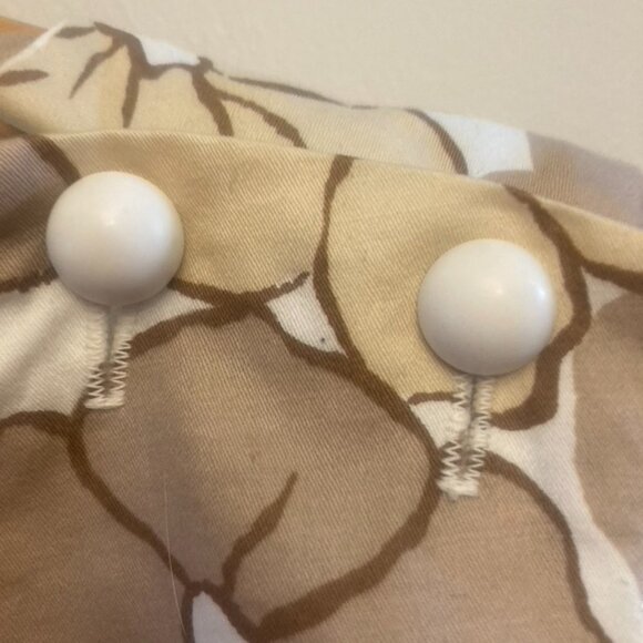 Vintage Floral Mini Dress in Symphony of Browns - Picture 3 of 6